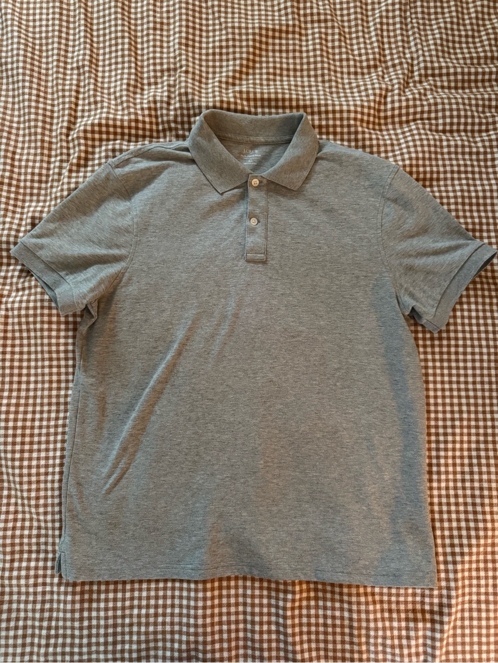 J. Crew Heather Gray Short Sleeve Polo